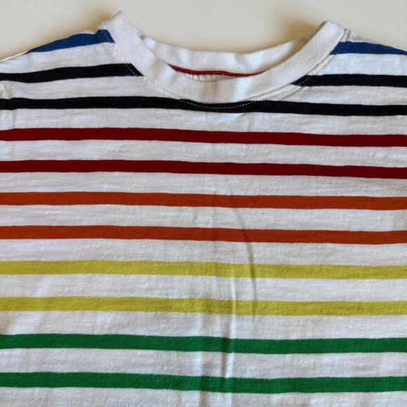 Primary Rainbow Stripe Short Sleeve Tee 12 - Picture 4 of 7